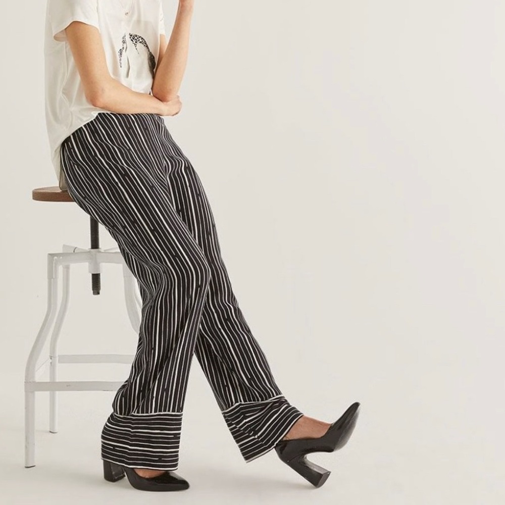 Wide Leg Stripe Dress Pant